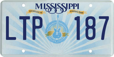 MS license plate LTP187