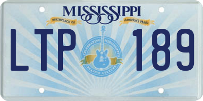 MS license plate LTP189