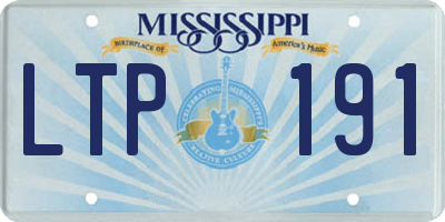 MS license plate LTP191