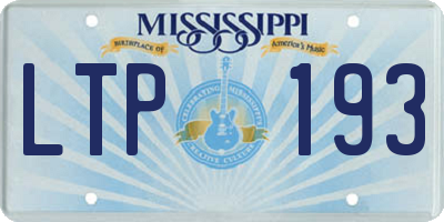 MS license plate LTP193