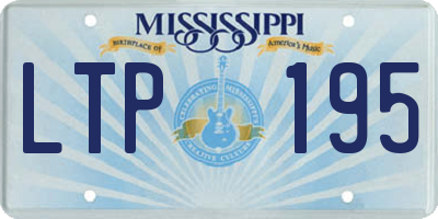 MS license plate LTP195