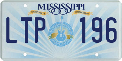 MS license plate LTP196