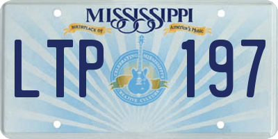 MS license plate LTP197