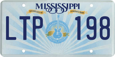 MS license plate LTP198