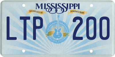 MS license plate LTP200