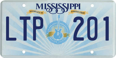 MS license plate LTP201