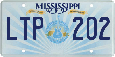 MS license plate LTP202