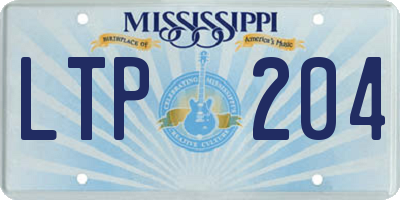 MS license plate LTP204