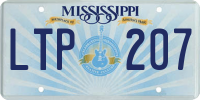 MS license plate LTP207