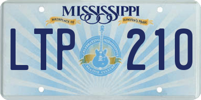 MS license plate LTP210