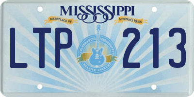 MS license plate LTP213