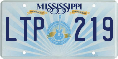 MS license plate LTP219