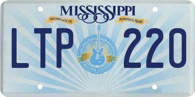 MS license plate LTP220