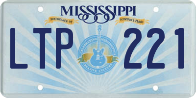 MS license plate LTP221