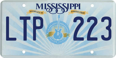 MS license plate LTP223
