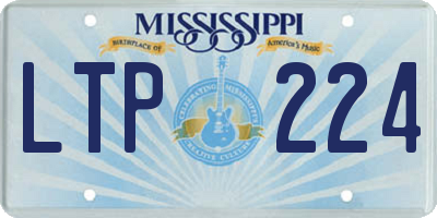 MS license plate LTP224