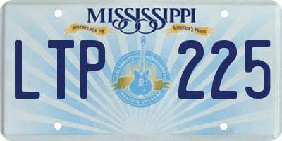 MS license plate LTP225