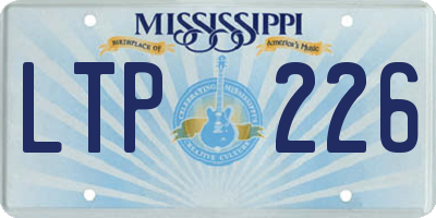 MS license plate LTP226