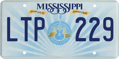 MS license plate LTP229