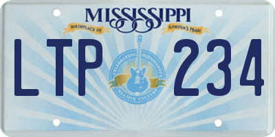 MS license plate LTP234