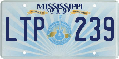 MS license plate LTP239