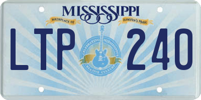 MS license plate LTP240