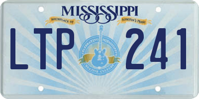 MS license plate LTP241