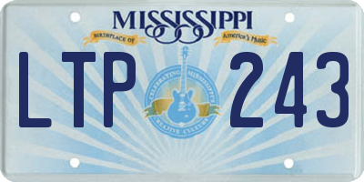 MS license plate LTP243