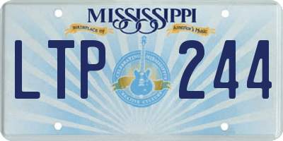 MS license plate LTP244
