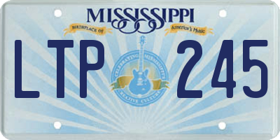 MS license plate LTP245