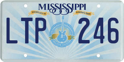 MS license plate LTP246