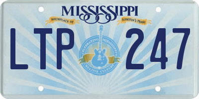 MS license plate LTP247