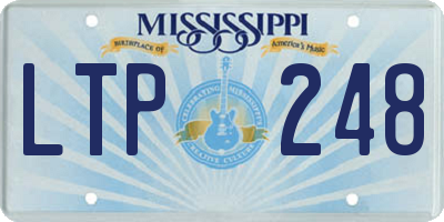 MS license plate LTP248
