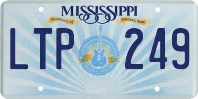 MS license plate LTP249