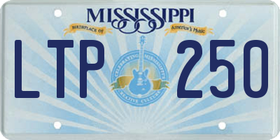 MS license plate LTP250