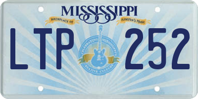 MS license plate LTP252