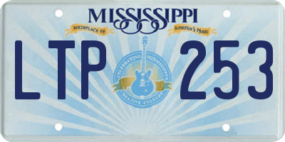 MS license plate LTP253