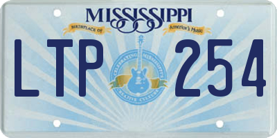 MS license plate LTP254