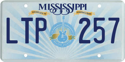MS license plate LTP257
