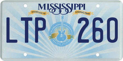 MS license plate LTP260