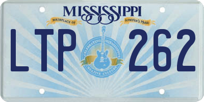 MS license plate LTP262