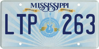 MS license plate LTP263