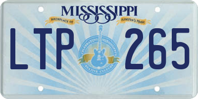 MS license plate LTP265