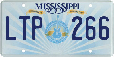 MS license plate LTP266