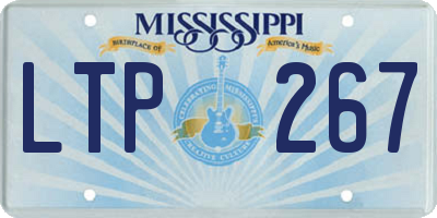 MS license plate LTP267