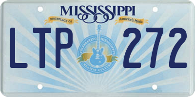 MS license plate LTP272