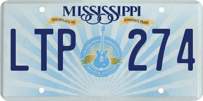 MS license plate LTP274