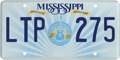 MS license plate LTP275