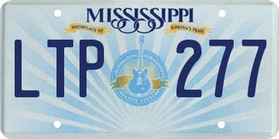MS license plate LTP277