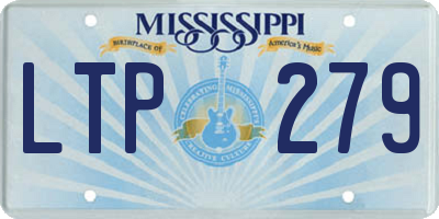 MS license plate LTP279